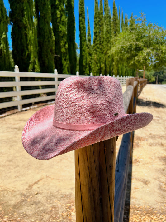 Country Chic Cowgirl Hat - Pink