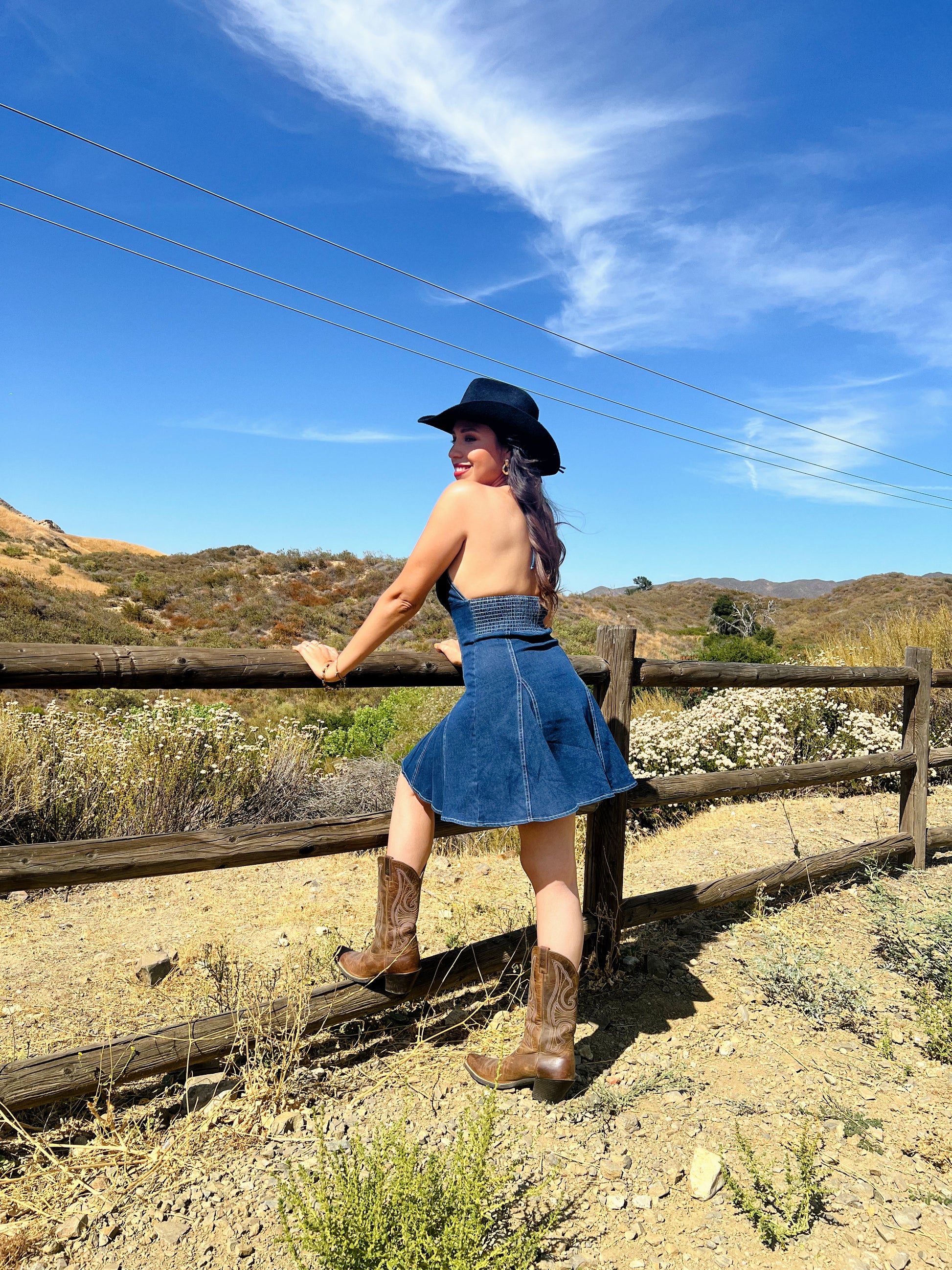 Western Belle V-Neck Denim Dress | Country Fashion | Blue Denim Dresses Small Western Belle V-Neck Denim Dress | Country Fashion | Blue Denim Dresses Small