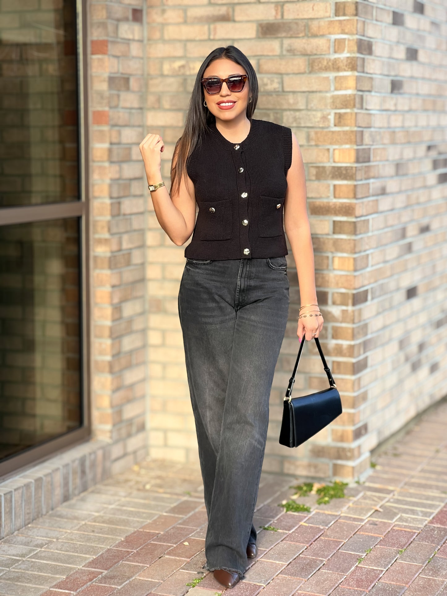 City Chic Black Vest