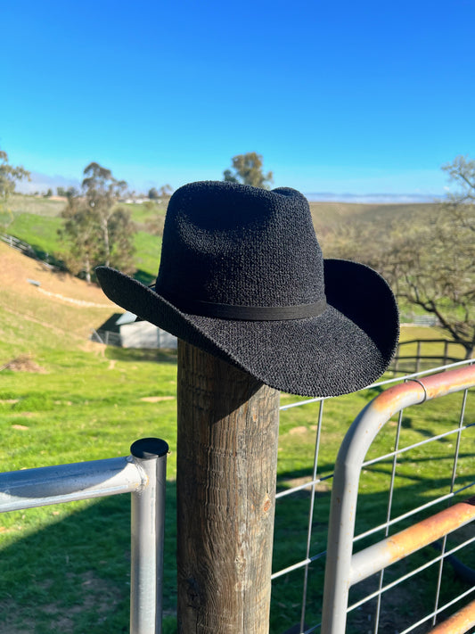 Country Chic Cowgirl Hat - Black