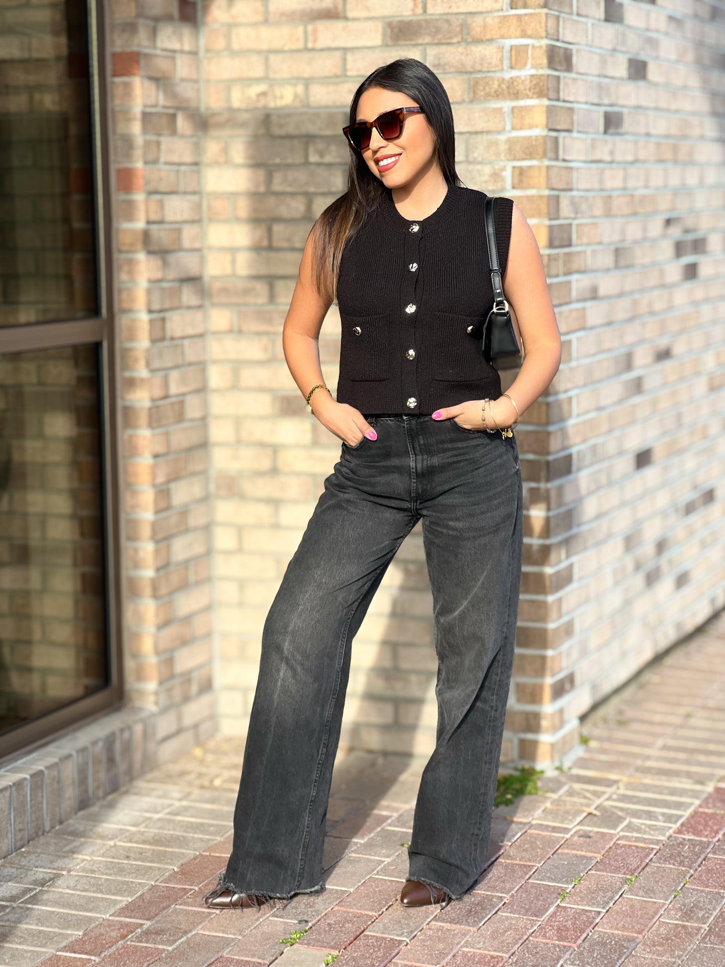 City Chic Black Vest