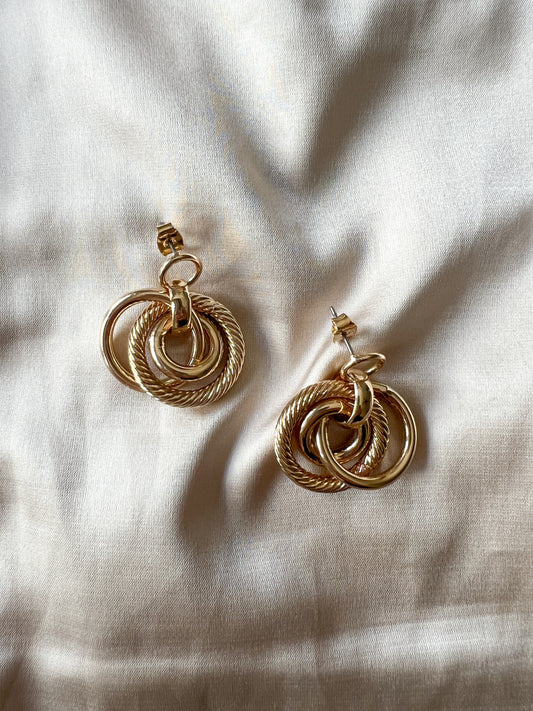 Multi Hoop Gold Earrings