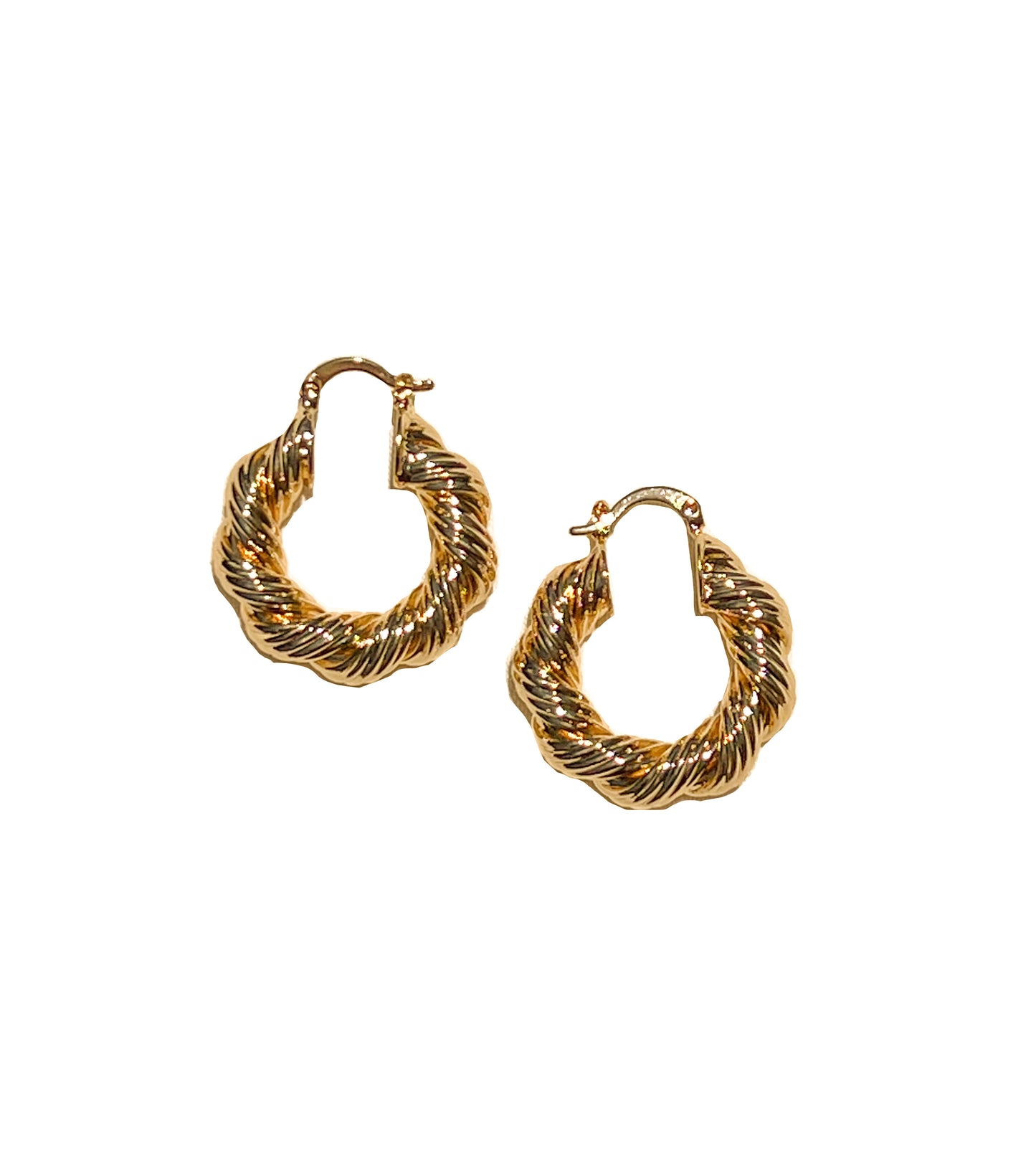 Gold Wrapped Hoop Earrings