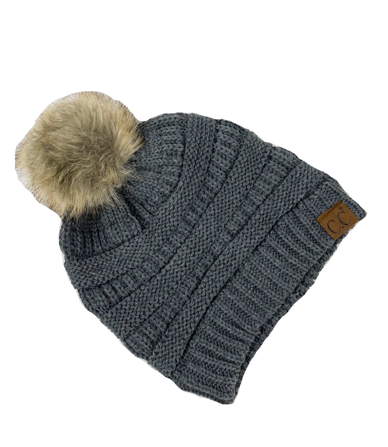 C.C Classic Beanies for Adults, Winter Hats, Winter Beanies, Premium Hats, Warm Hats, Winter Accessories, CC Beanies. One size fits all. Authentic C.C Hat 100% Acrylic. Faux Fur Pom-Pom .