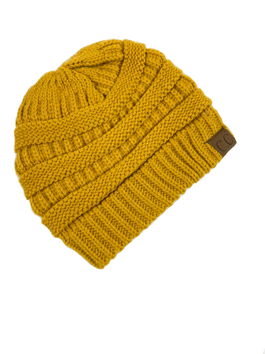 C.C Classic Beanies for Adults, Winter Hats, Winter Beanies, Premium Hats, Warm Hats, Winter Accessories, CC Beanies. One size fits all. Comes in mustard, maroon, red, and pink.